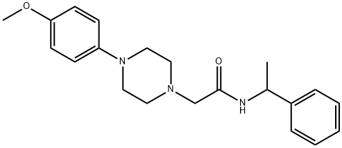 2-[4-(4-methoxyphenyl)piperazin-1-yl]-N-(1-phenylethyl)acetamide Structure