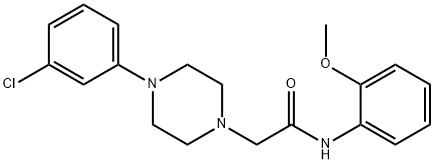 2-[4-(3-chlorophenyl)piperazin-1-yl]-N-(2-methoxyphenyl)acetamide Structure