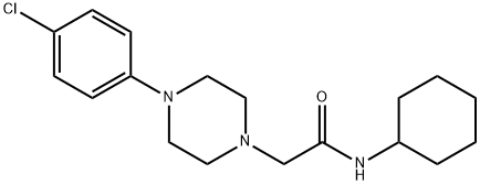 2-[4-(4-chlorophenyl)piperazin-1-yl]-N-cyclohexylacetamide 구조식 이미지