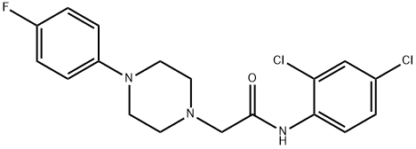 N-(2,4-dichlorophenyl)-2-[4-(4-fluorophenyl)piperazin-1-yl]acetamide 구조식 이미지