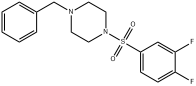 1-benzyl-4-(3,4-difluorophenyl)sulfonylpiperazine 구조식 이미지