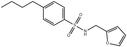 4-butyl-N-(furan-2-ylmethyl)benzenesulfonamide 구조식 이미지