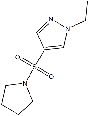 1-ethyl-4-pyrrolidin-1-ylsulfonylpyrazole Structure