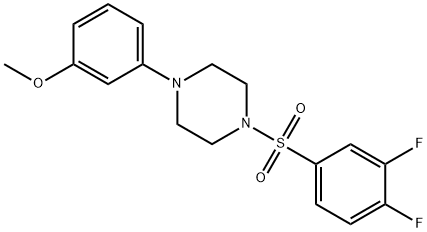 1-(3,4-difluorophenyl)sulfonyl-4-(3-methoxyphenyl)piperazine 구조식 이미지