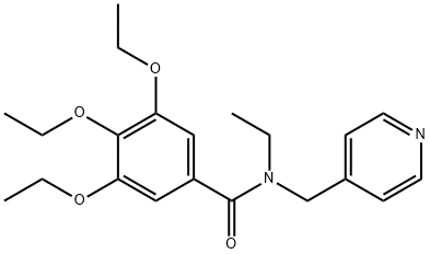 3,4,5-triethoxy-N-ethyl-N-(pyridin-4-ylmethyl)benzamide 구조식 이미지