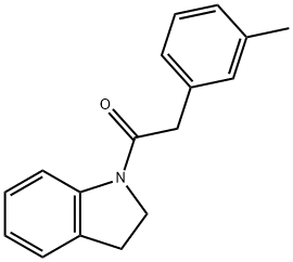 1-(2,3-dihydroindol-1-yl)-2-(3-methylphenyl)ethanone Structure