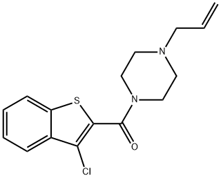 (3-chloro-1-benzothiophen-2-yl)-(4-prop-2-enylpiperazin-1-yl)methanone 구조식 이미지