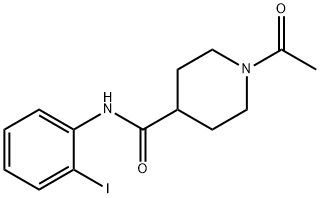 1-acetyl-N-(2-iodophenyl)piperidine-4-carboxamide Structure