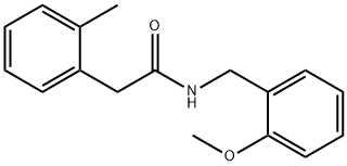 N-[(2-methoxyphenyl)methyl]-2-(2-methylphenyl)acetamide 구조식 이미지