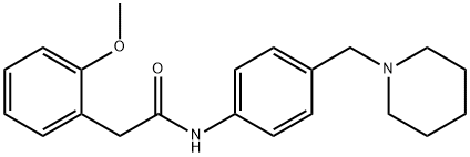 2-(2-methoxyphenyl)-N-[4-(piperidin-1-ylmethyl)phenyl]acetamide 구조식 이미지