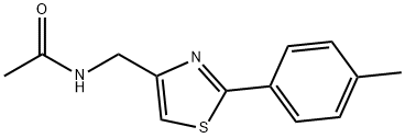 N-[[2-(4-methylphenyl)-1,3-thiazol-4-yl]methyl]acetamide 구조식 이미지