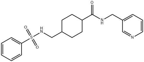 4-(benzenesulfonamidomethyl)-N-(pyridin-3-ylmethyl)cyclohexane-1-carboxamide Structure