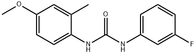 1-(3-fluorophenyl)-3-(4-methoxy-2-methylphenyl)urea 구조식 이미지