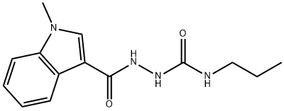 1-[(1-methylindole-3-carbonyl)amino]-3-propylurea 구조식 이미지