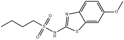 N-(6-methoxy-1,3-benzothiazol-2-yl)butane-1-sulfonamide 구조식 이미지