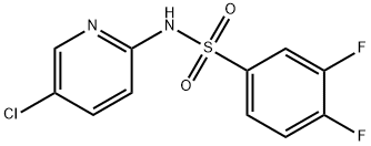 N-(5-chloropyridin-2-yl)-3,4-difluorobenzenesulfonamide 구조식 이미지