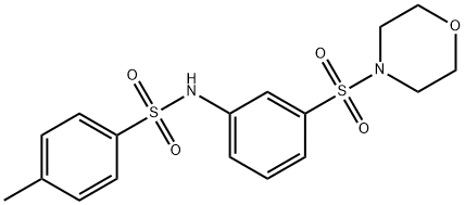 4-methyl-N-(3-morpholin-4-ylsulfonylphenyl)benzenesulfonamide 구조식 이미지