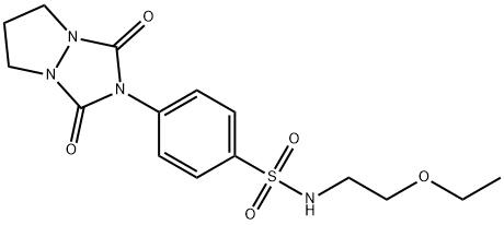 4-(1,3-dioxo-6,7-dihydro-5H-pyrazolo[1,2-a][1,2,4]triazol-2-yl)-N-(2-ethoxyethyl)benzenesulfonamide 구조식 이미지