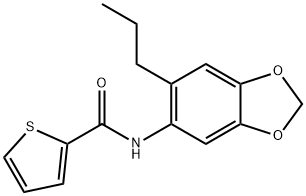 N-(6-propyl-1,3-benzodioxol-5-yl)thiophene-2-carboxamide 구조식 이미지