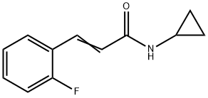 (E)-N-cyclopropyl-3-(2-fluorophenyl)prop-2-enamide 구조식 이미지