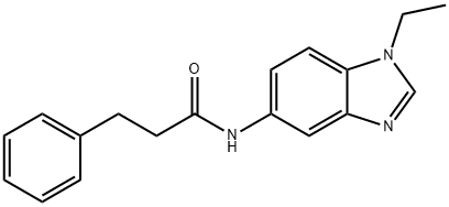 N-(1-ethylbenzimidazol-5-yl)-3-phenylpropanamide Structure