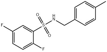 2,5-difluoro-N-[(4-methylphenyl)methyl]benzenesulfonamide Structure