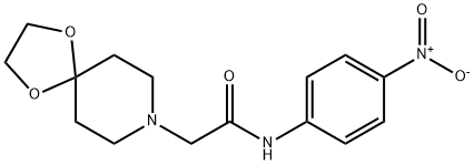 2-(1,4-dioxa-8-azaspiro[4.5]decan-8-yl)-N-(4-nitrophenyl)acetamide 구조식 이미지