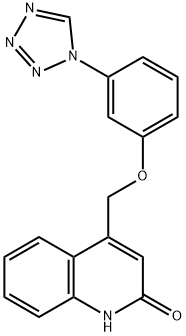 4-[[3-(tetrazol-1-yl)phenoxy]methyl]-1H-quinolin-2-one 구조식 이미지