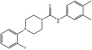 N-(3,4-dimethylphenyl)-4-(2-fluorophenyl)piperazine-1-carboxamide Structure