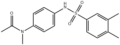 N-[4-[(3,4-dimethylphenyl)sulfonylamino]phenyl]-N-methylacetamide 구조식 이미지
