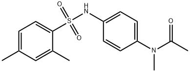 N-[4-[(2,4-dimethylphenyl)sulfonylamino]phenyl]-N-methylacetamide 구조식 이미지