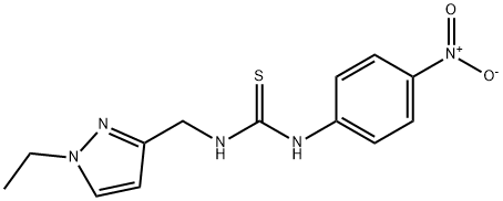 1-[(1-ethylpyrazol-3-yl)methyl]-3-(4-nitrophenyl)thiourea Structure