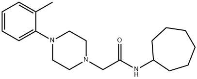 N-cycloheptyl-2-[4-(2-methylphenyl)piperazin-1-yl]acetamide 구조식 이미지
