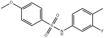 N-(3-fluoro-4-methylphenyl)-4-methoxybenzenesulfonamide 구조식 이미지