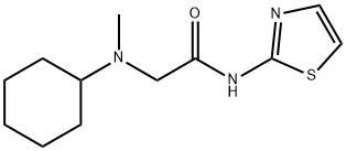 2-[cyclohexyl(methyl)amino]-N-(1,3-thiazol-2-yl)acetamide 구조식 이미지