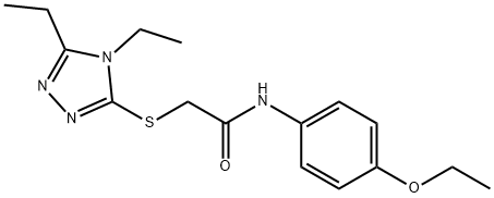 2-[(4,5-diethyl-1,2,4-triazol-3-yl)sulfanyl]-N-(4-ethoxyphenyl)acetamide Structure