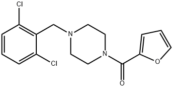 [4-[(2,6-dichlorophenyl)methyl]piperazin-1-yl]-(furan-2-yl)methanone 구조식 이미지