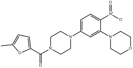 (5-methylfuran-2-yl)-[4-(3-morpholin-4-yl-4-nitrophenyl)piperazin-1-yl]methanone 구조식 이미지