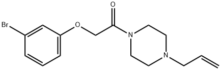 2-(3-bromophenoxy)-1-(4-prop-2-enylpiperazin-1-yl)ethanone 구조식 이미지