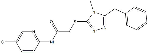 2-[(5-benzyl-4-methyl-1,2,4-triazol-3-yl)sulfanyl]-N-(5-chloropyridin-2-yl)acetamide Structure