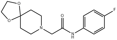 2-(1,4-dioxa-8-azaspiro[4.5]decan-8-yl)-N-(4-fluorophenyl)acetamide 구조식 이미지