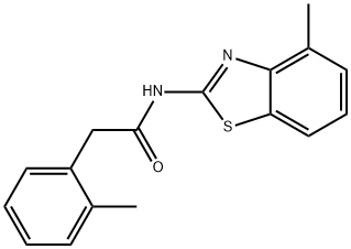 N-(4-methyl-1,3-benzothiazol-2-yl)-2-(2-methylphenyl)acetamide 구조식 이미지
