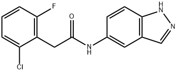 2-(2-chloro-6-fluorophenyl)-N-(1H-indazol-5-yl)acetamide Structure