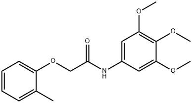 2-(2-methylphenoxy)-N-(3,4,5-trimethoxyphenyl)acetamide 구조식 이미지