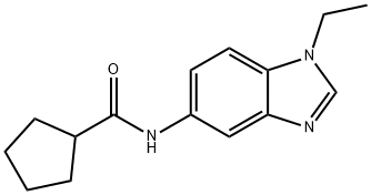 N-(1-ethylbenzimidazol-5-yl)cyclopentanecarboxamide 구조식 이미지