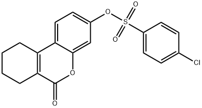 (6-oxo-7,8,9,10-tetrahydrobenzo[c]chromen-3-yl) 4-chlorobenzenesulfonate 구조식 이미지