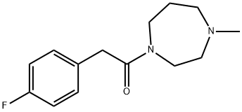 2-(4-fluorophenyl)-1-(4-methyl-1,4-diazepan-1-yl)ethanone 구조식 이미지