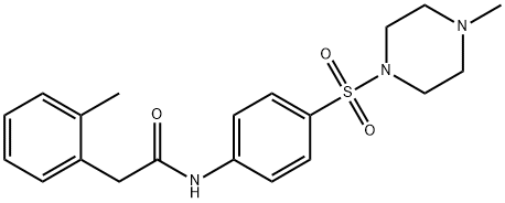 2-(2-methylphenyl)-N-[4-(4-methylpiperazin-1-yl)sulfonylphenyl]acetamide 구조식 이미지