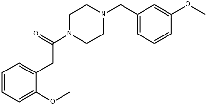 2-(2-methoxyphenyl)-1-[4-[(3-methoxyphenyl)methyl]piperazin-1-yl]ethanone Structure