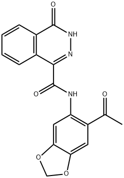 N-(6-acetyl-1,3-benzodioxol-5-yl)-4-oxo-3H-phthalazine-1-carboxamide 구조식 이미지